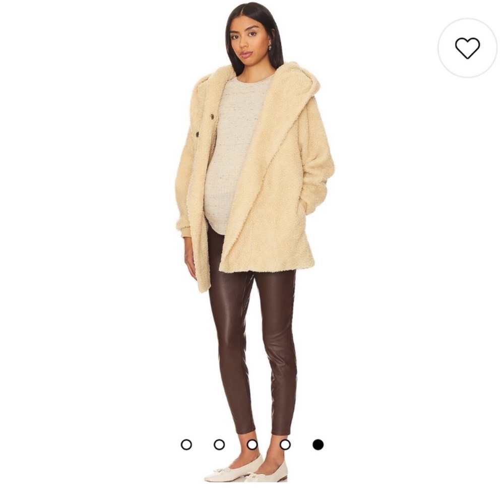 EUC Hatch Coco Teddy hooded jacket in  Cream Sz xs/p